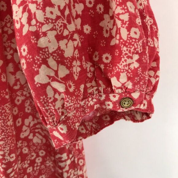 Knox Rose Floral Button Down Blouse Women's Small Woven Cotton Blend Spring Boho - Picture 2 of 11